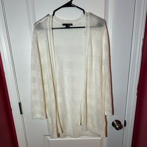 White Light Long Sleeve Sweater Cardigan Basic Editions